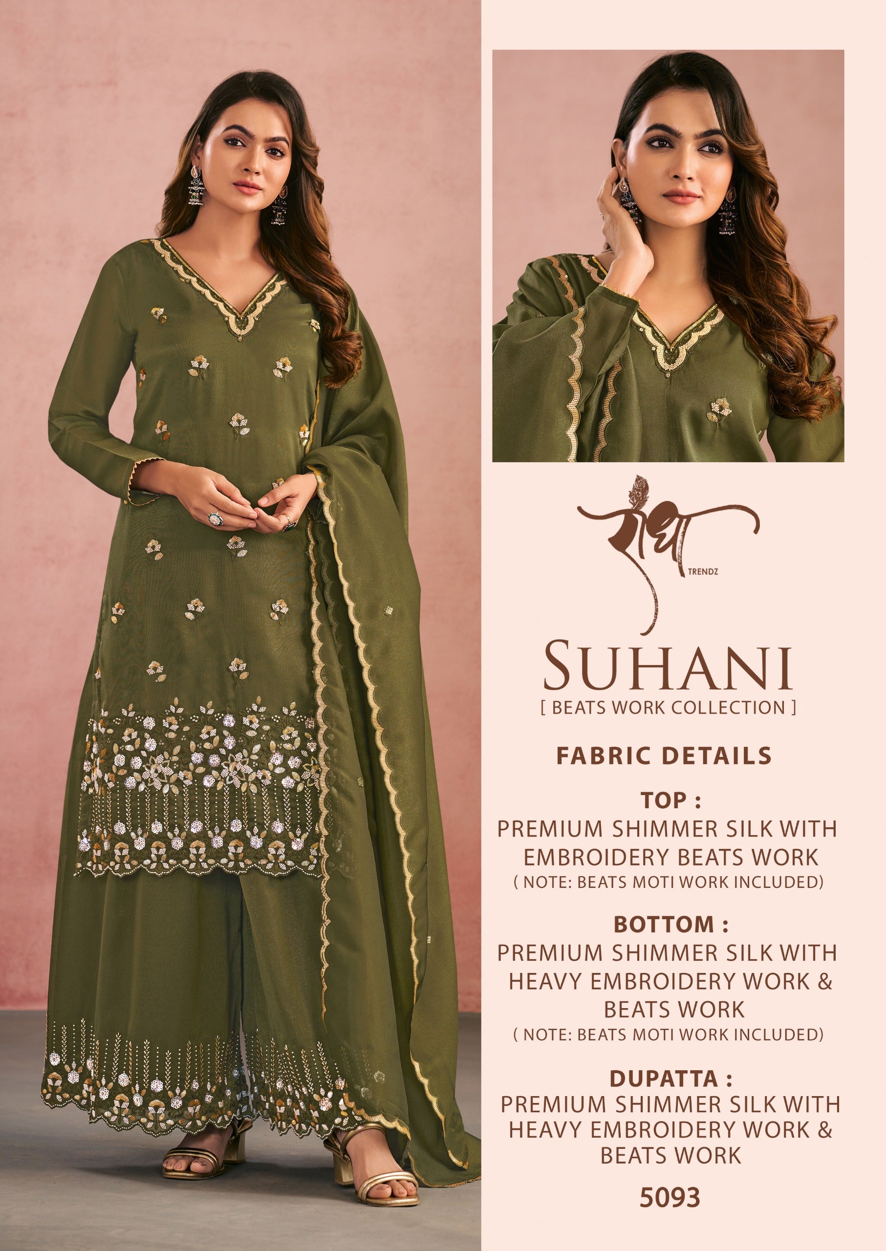 5093 Suhani Radha Trendz Simmer Silk Readymade Suits