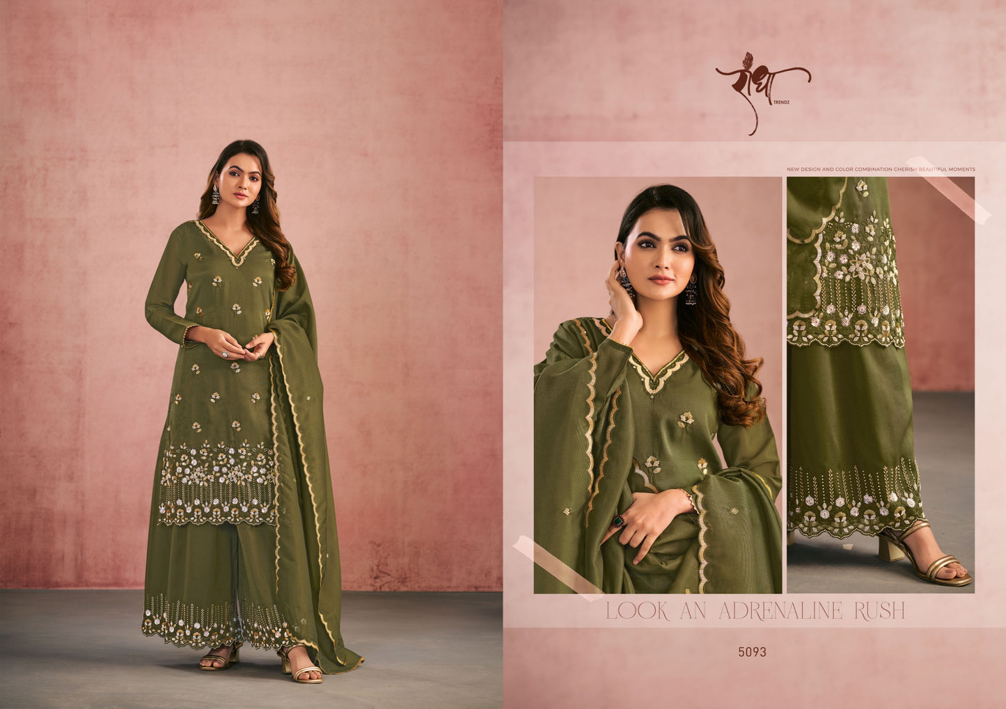 5093 Suhani Radha Trendz Simmer Silk Readymade Suits