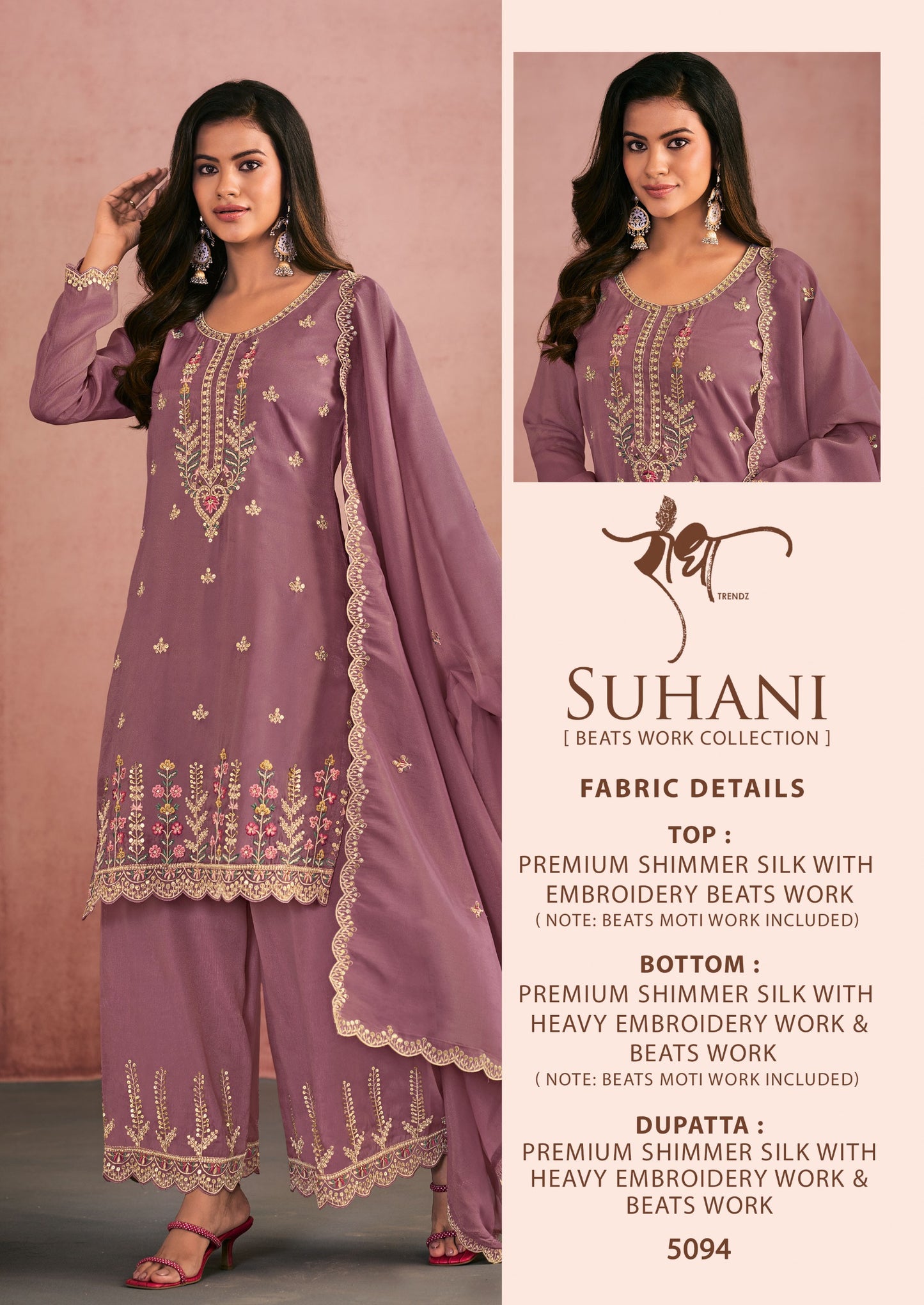 5094 Suhani Radha Trendz Simmer Silk Readymade Suits