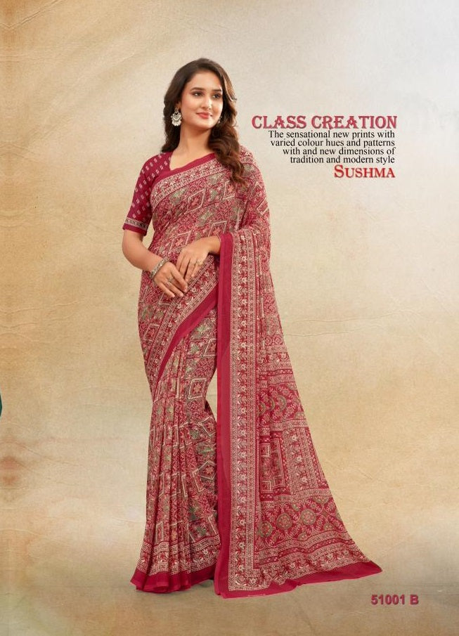 51001B Shades Exclusive Sushma Georgette Sarees