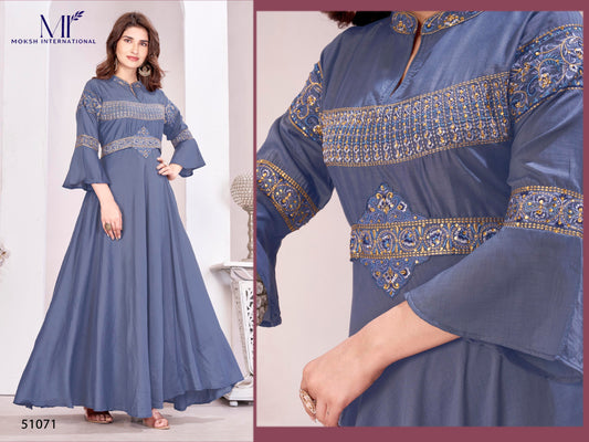 51071 Yashvi Vol 1 Moksh Heavy Muslin One Piece