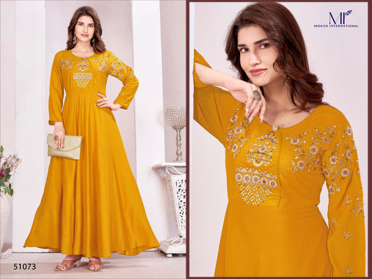 51073 Yashvi Vol 2 Moksh Heavy Muslin One Piece