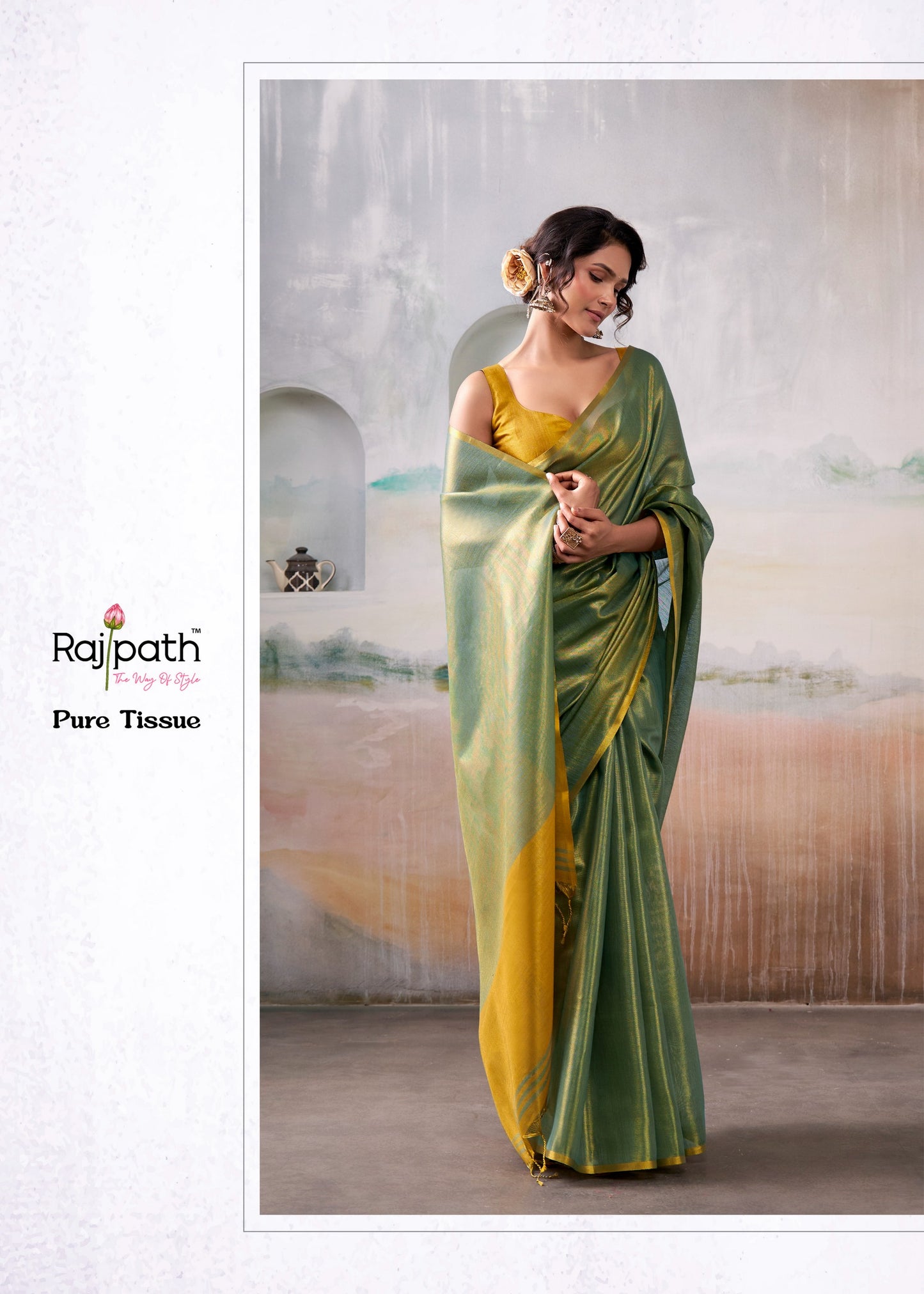 510 Anvika Tissue Rajpath Pure Handloom Sarees