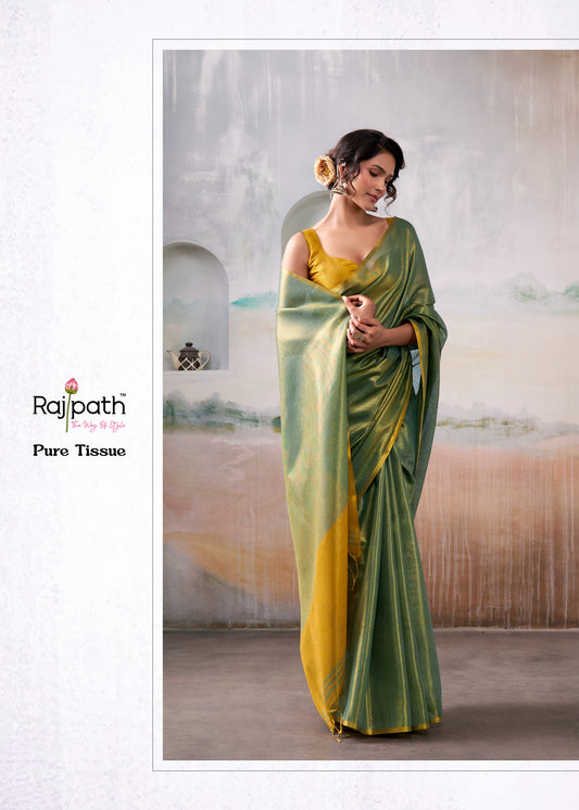 510 Anvika Tissue Rajpath Pure Handloom Sarees