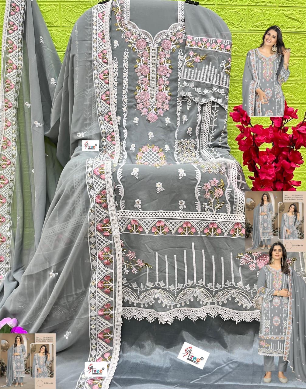 5114B Shree Fabs Georgette Pakistani Salwar Suits