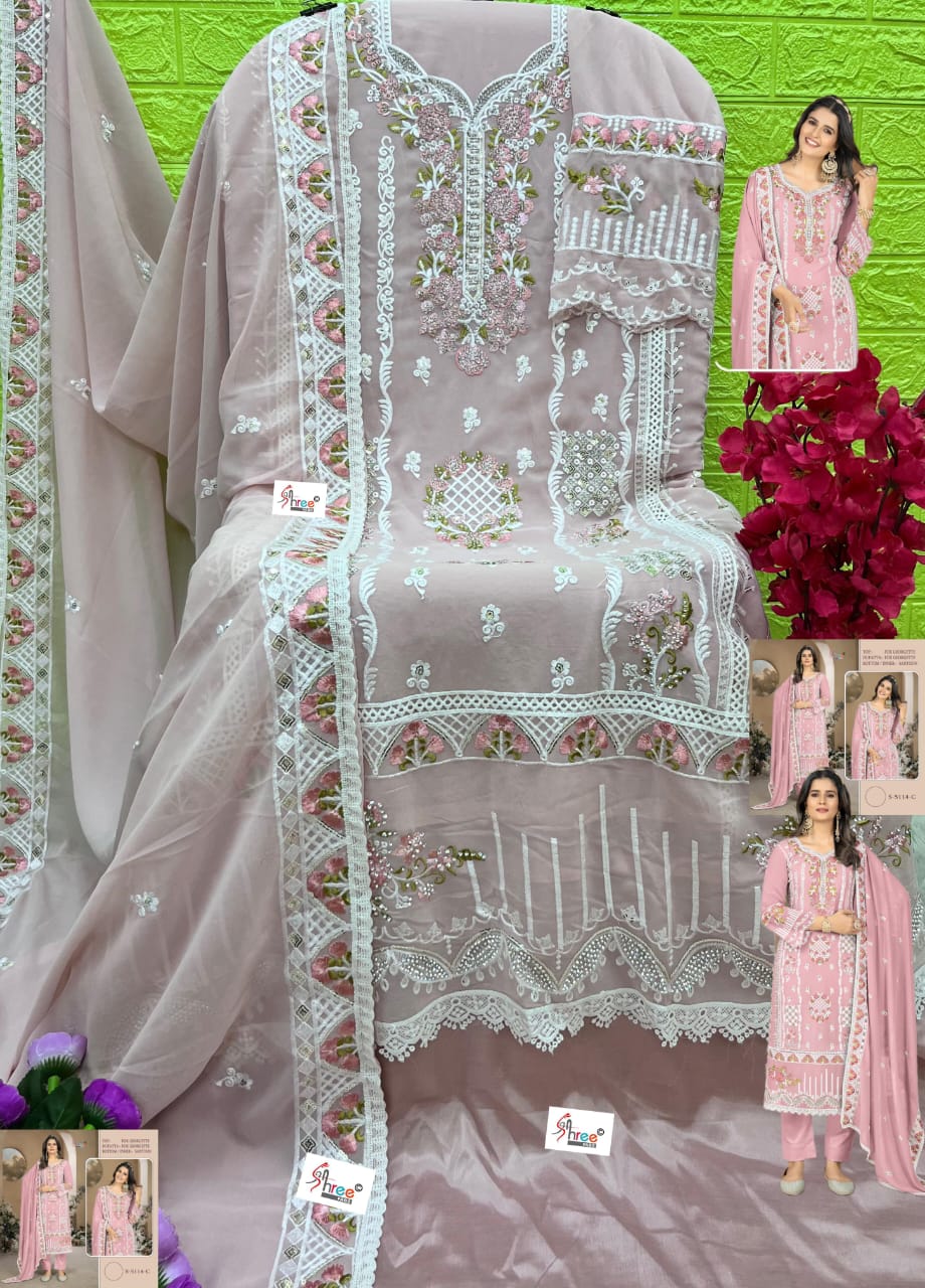 5114C Shree Fabs Georgette Pakistani Salwar Suits