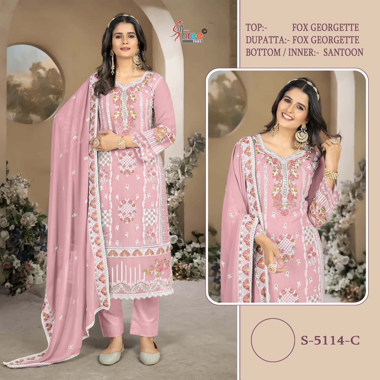 5114C Shree Fabs Georgette Pakistani Salwar Suits