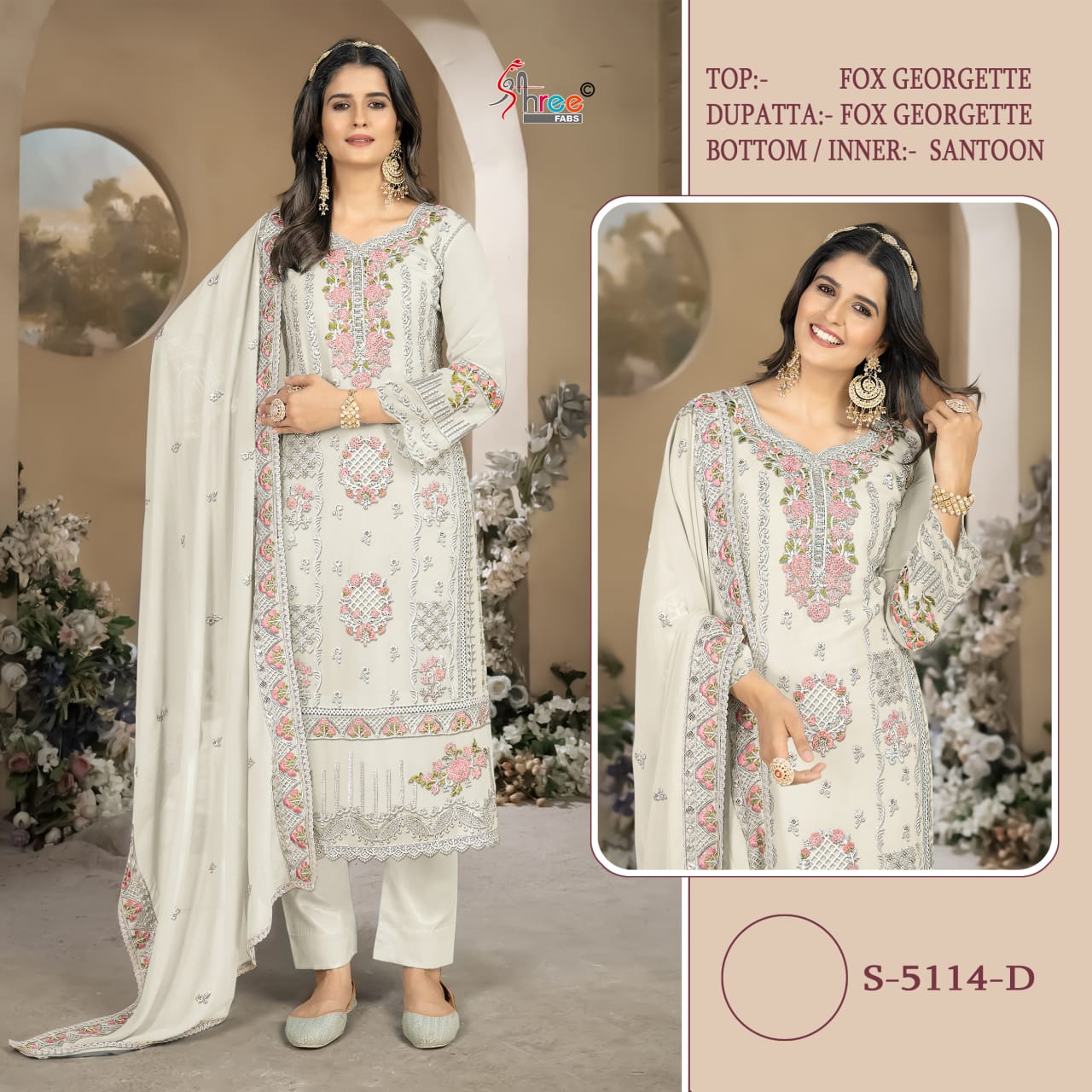 5114D Shree Fabs Georgette Pakistani Salwar Suits