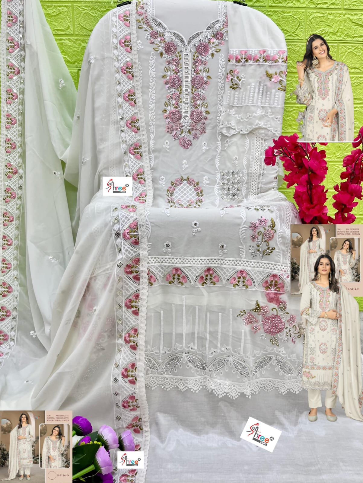5114D Shree Fabs Georgette Pakistani Salwar Suits