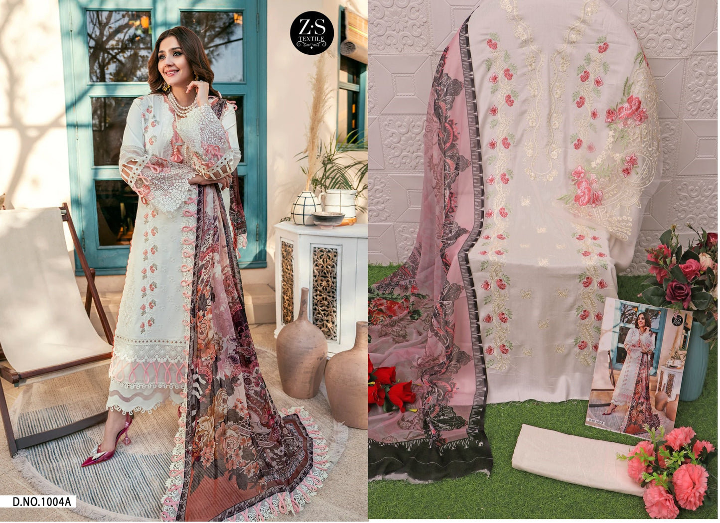 1004-A Zs Textile Pakistani Salwar Suits