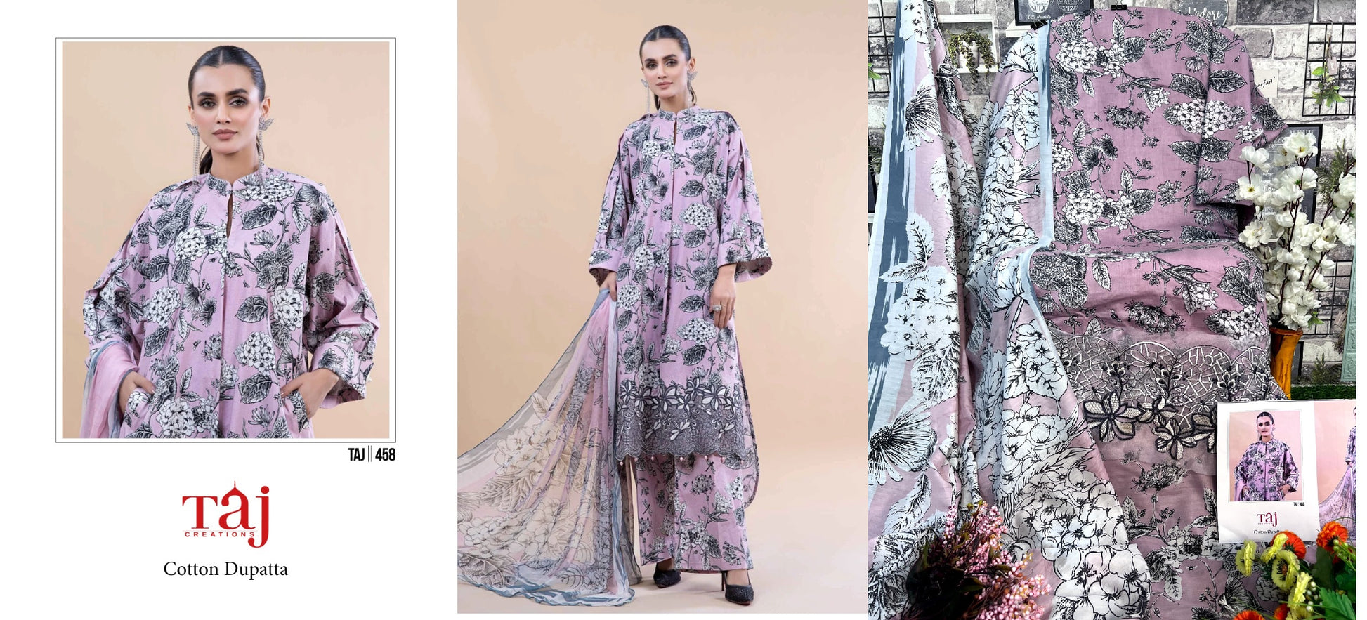 458 Taj Creations Pakistani Salwar Suits