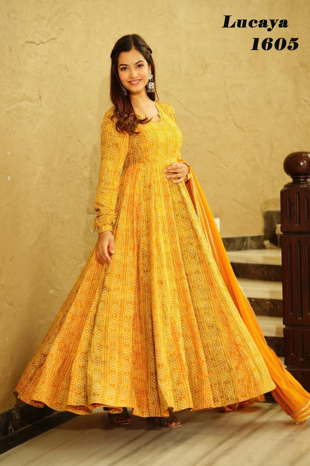 1605 Vol 16 Lucaya Gown Dupatta Set