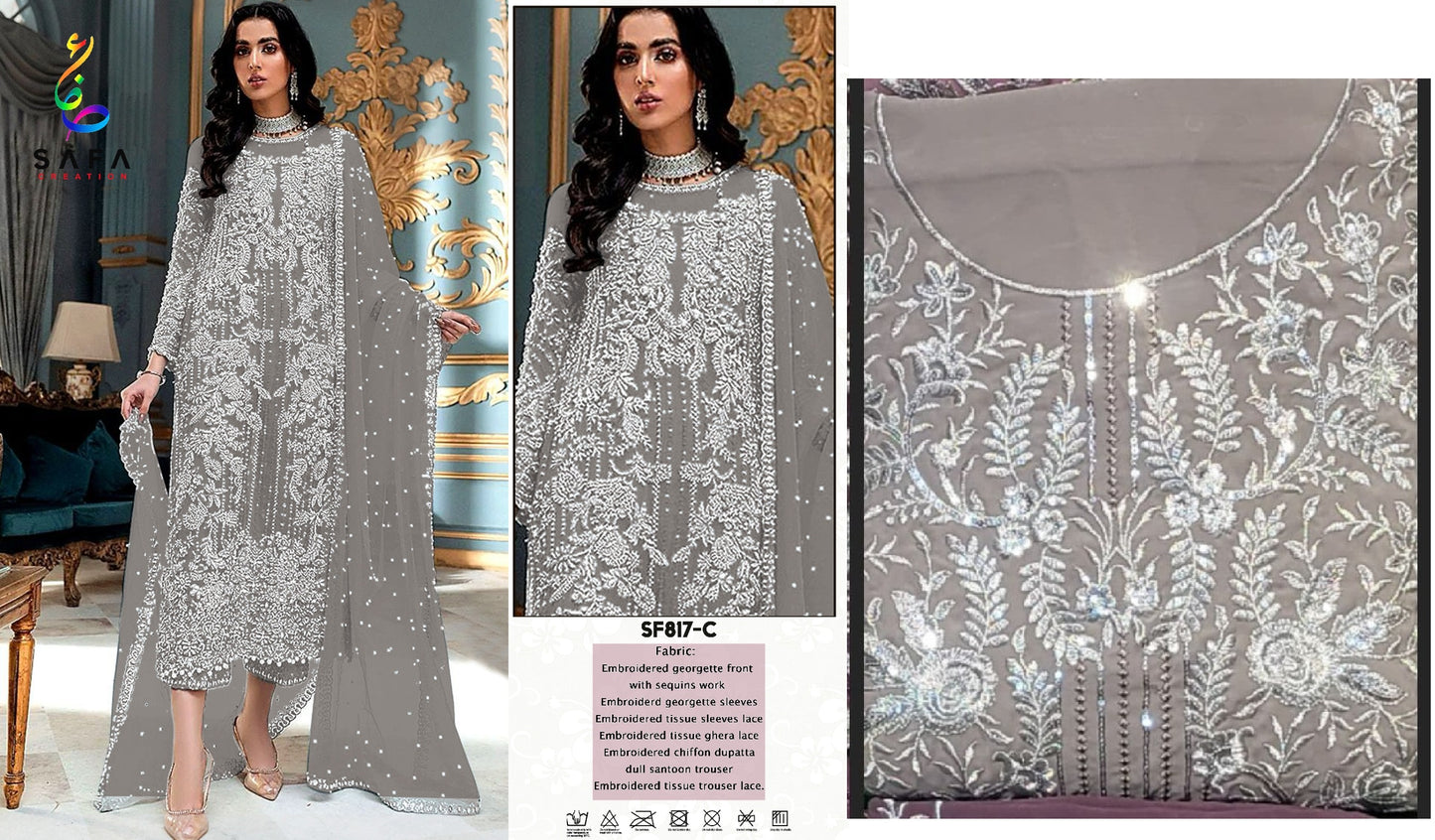 817C Safa Creation Pakistani Salwar Suits