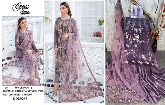 9267 Cross Stitch Pakistani Salwar Suits