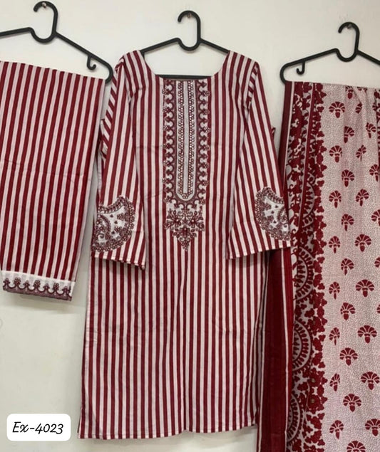 4023Red Sapphire Pakistani Readymade Suits