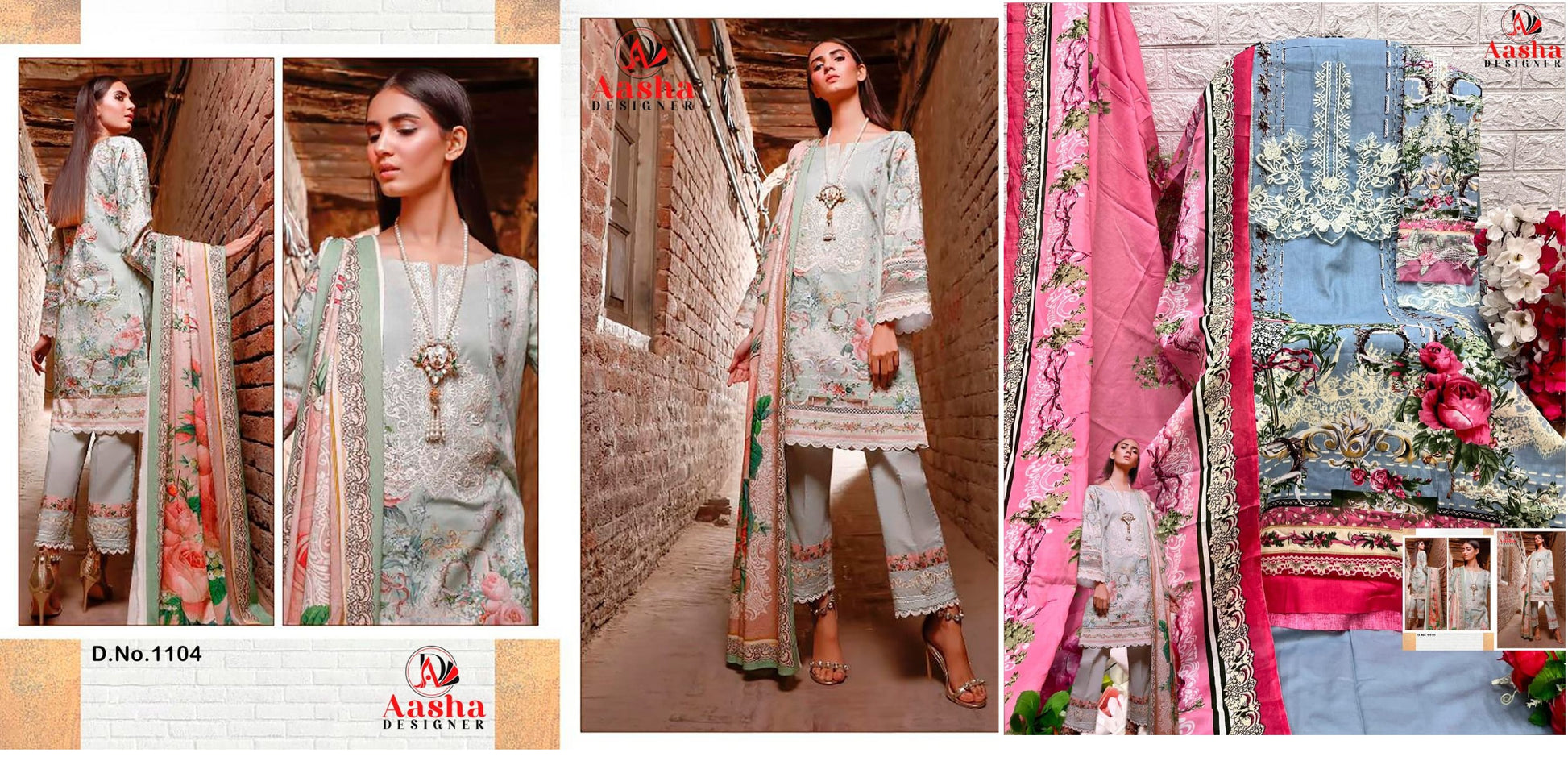 1104 Aasha Designer Pakistani Salwar Suits