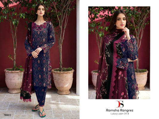 7033C Ramsha Rungrez 24-3 Deepsy Pakistani Salwar Suits