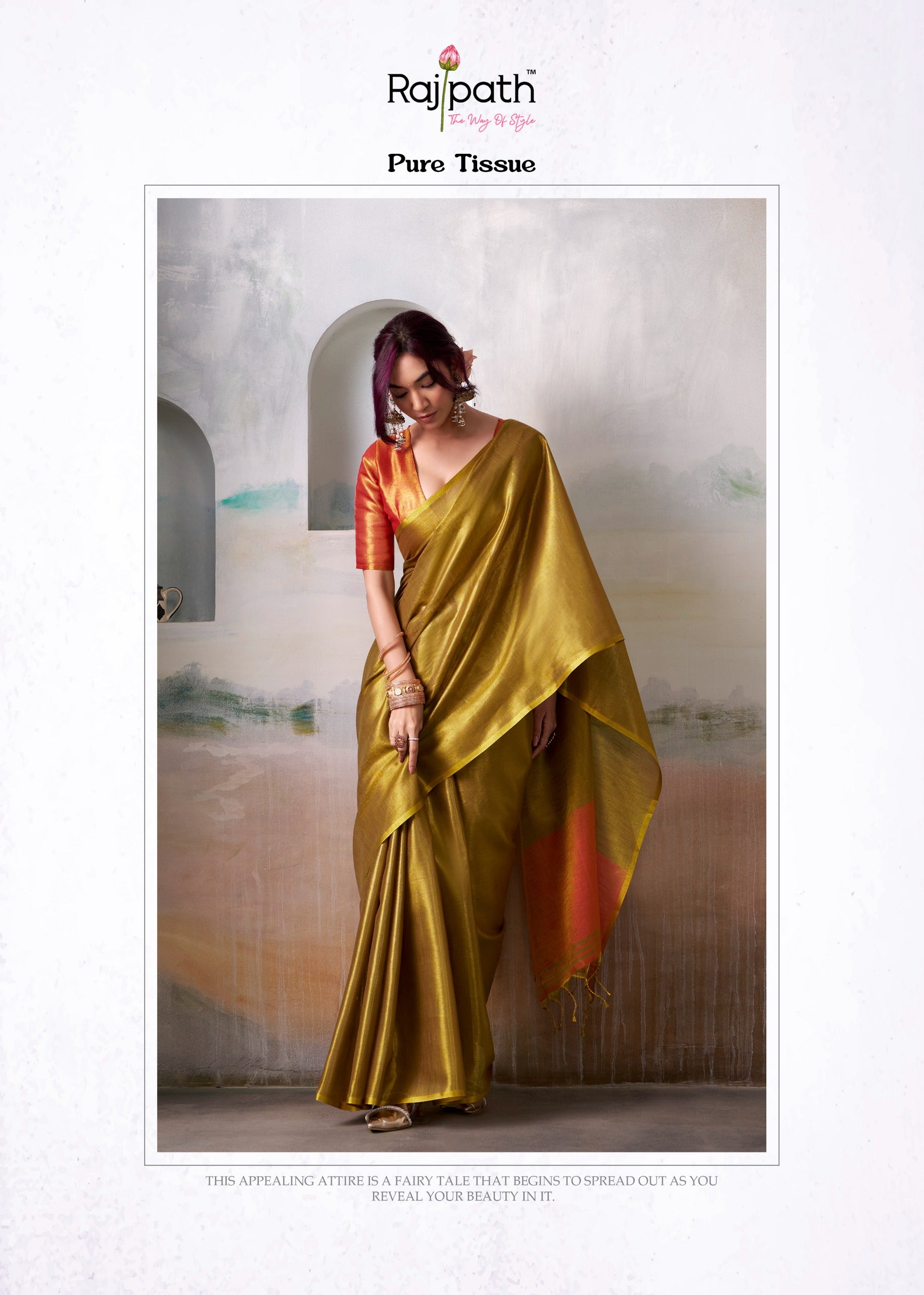 511 Anvika Tissue Rajpath Pure Handloom Sarees