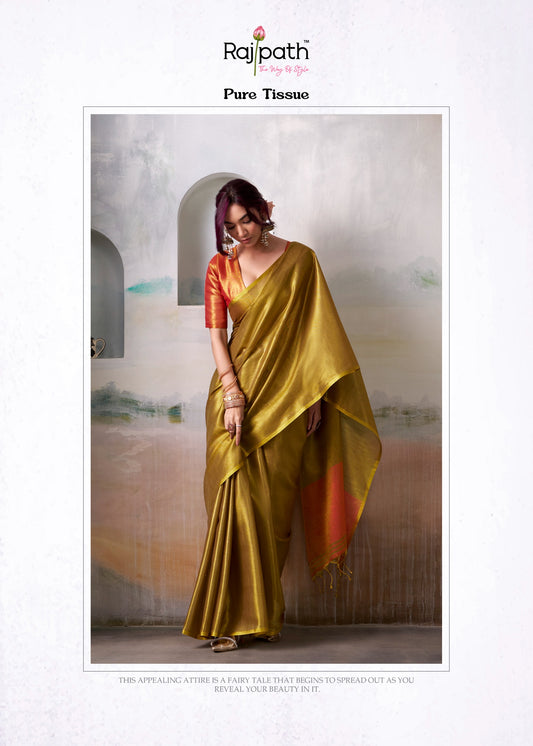 511 Anvika Tissue Rajpath Pure Handloom Sarees
