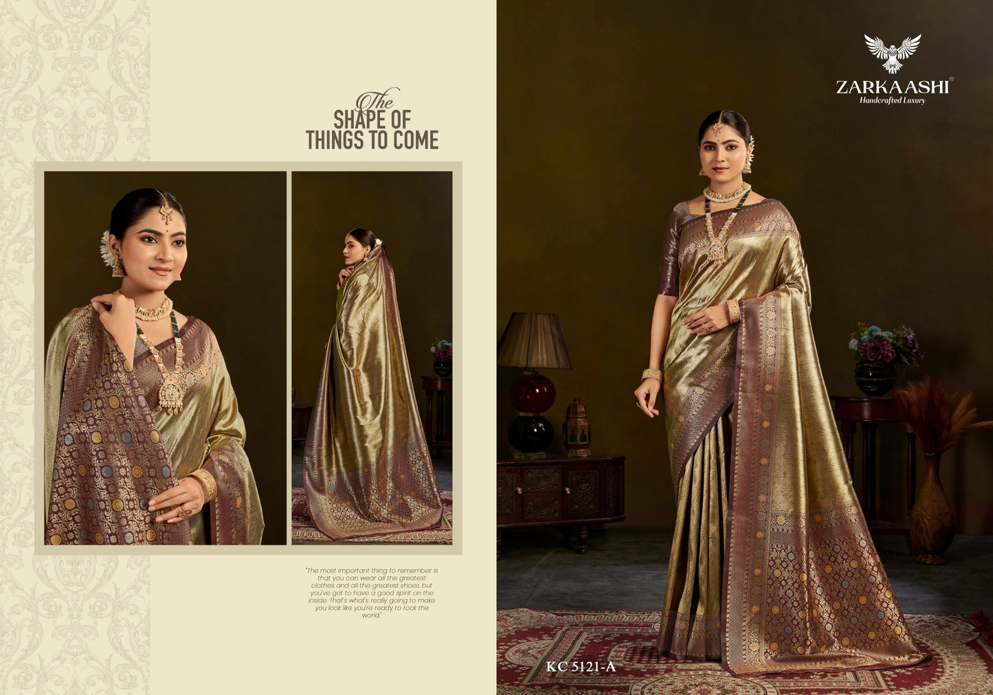 5121-A Kanchi Pattu Vol 3 Zarkaashi Banarasi Silk Sarees