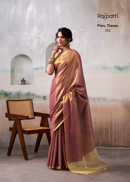 512 Anvika Tissue Rajpath Pure Handloom Sarees