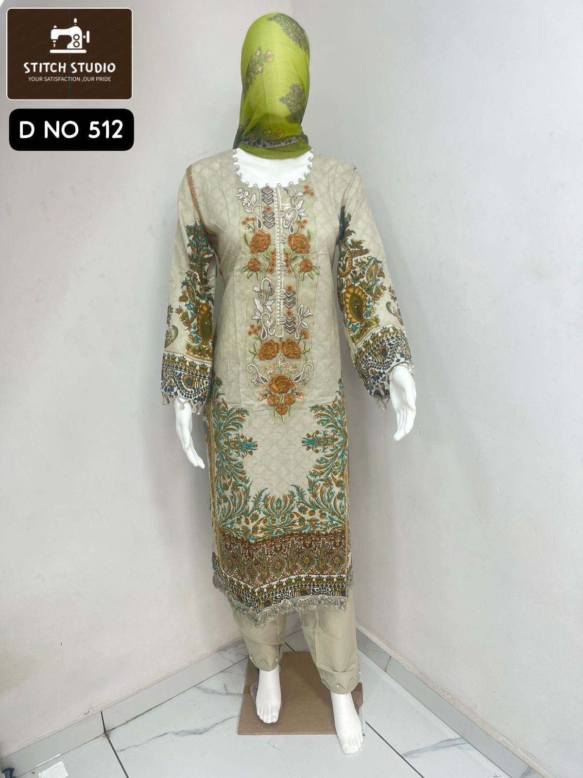 512 Stitch Studio Embroidery Pakistani Readymade Suits