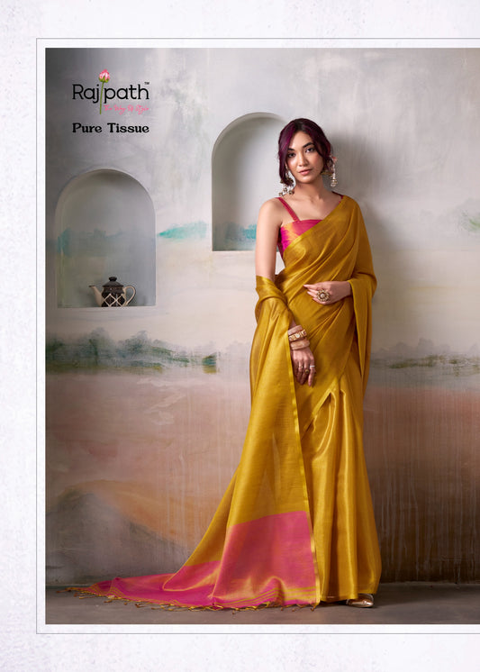 513 Anvika Tissue Rajpath Pure Handloom Sarees