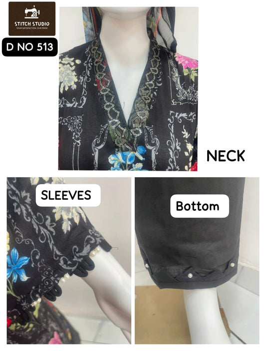 513 Stitch Studio Lawn Cotton Pakistani Readymade Suits