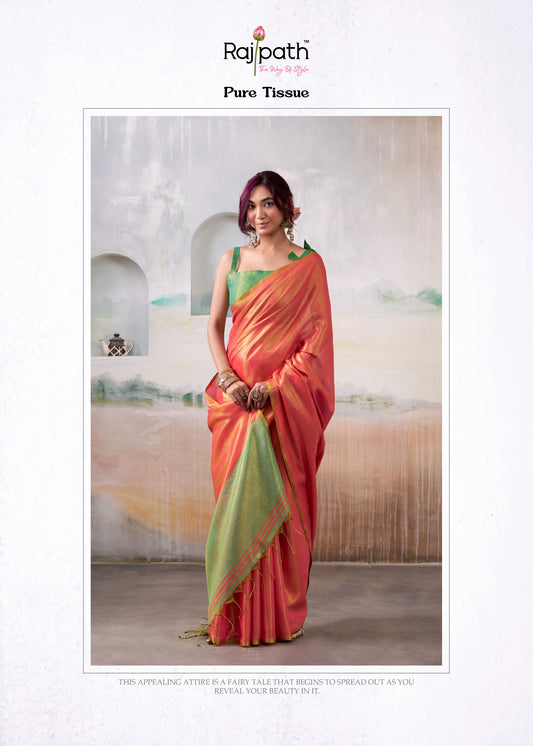 514 Anvika Tissue Rajpath Pure Handloom Sarees