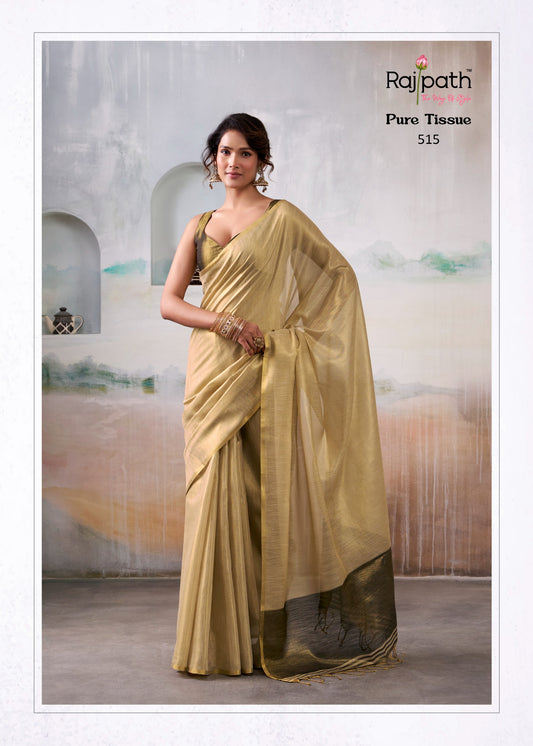 515 Anvika Tissue Rajpath Pure Handloom Sarees