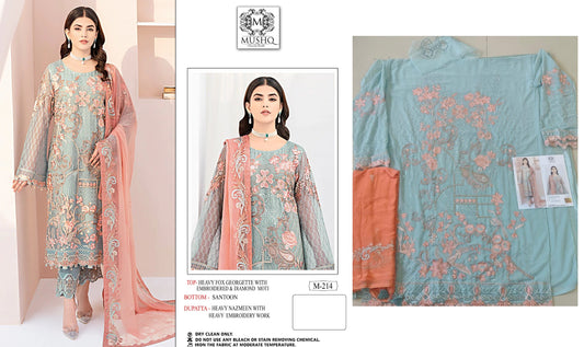 M-214 Mushq Pakistani Salwar Suits