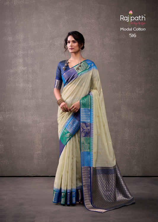 516 Tuti Fruti Rajpath Modal Cotton Sarees