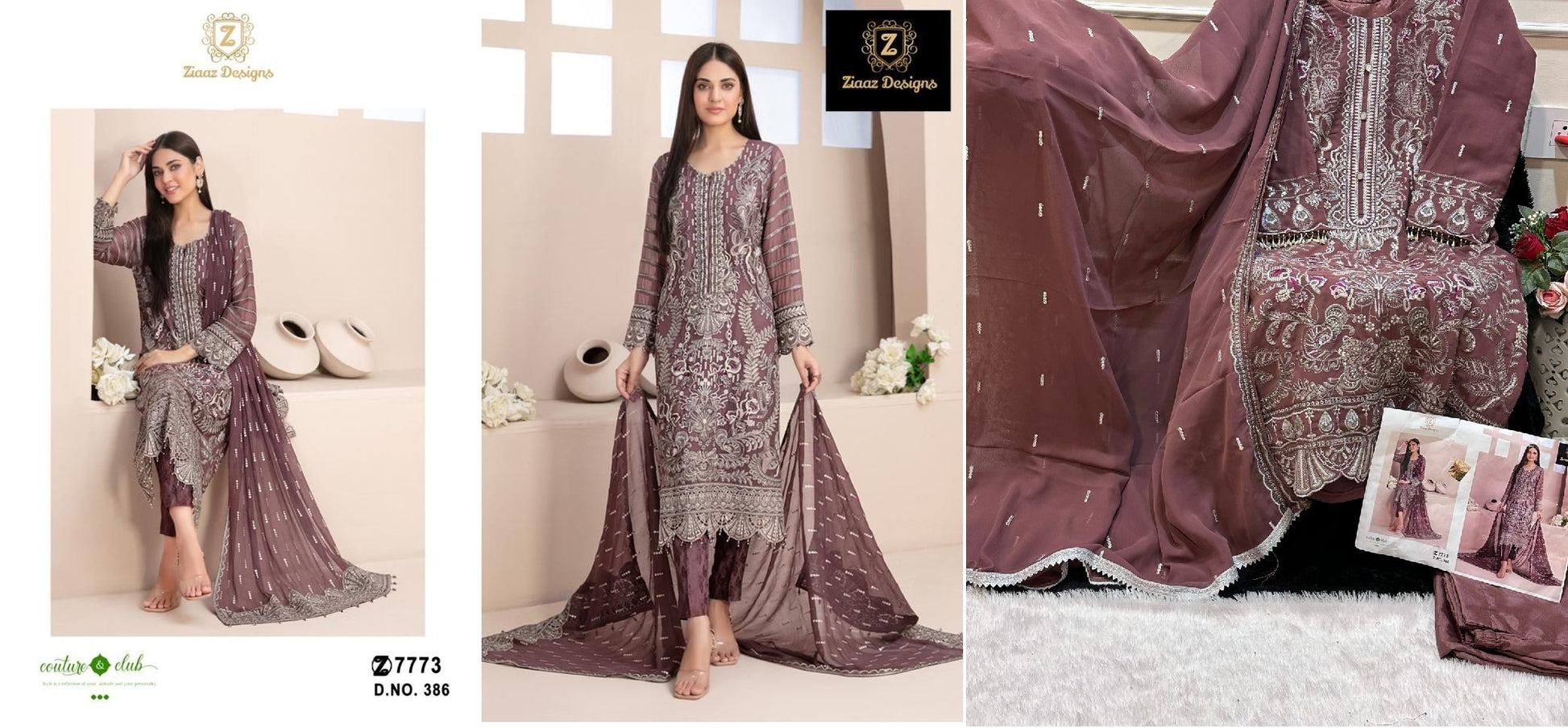 386 Ziaaz Designs Pakistani Salwar Suits