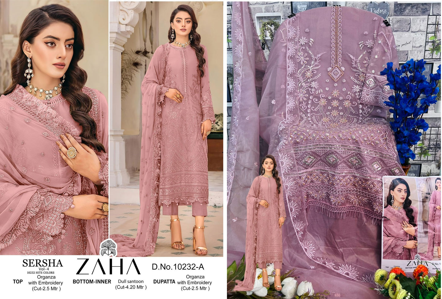 10232A Zaha Pakistani Salwar Suits