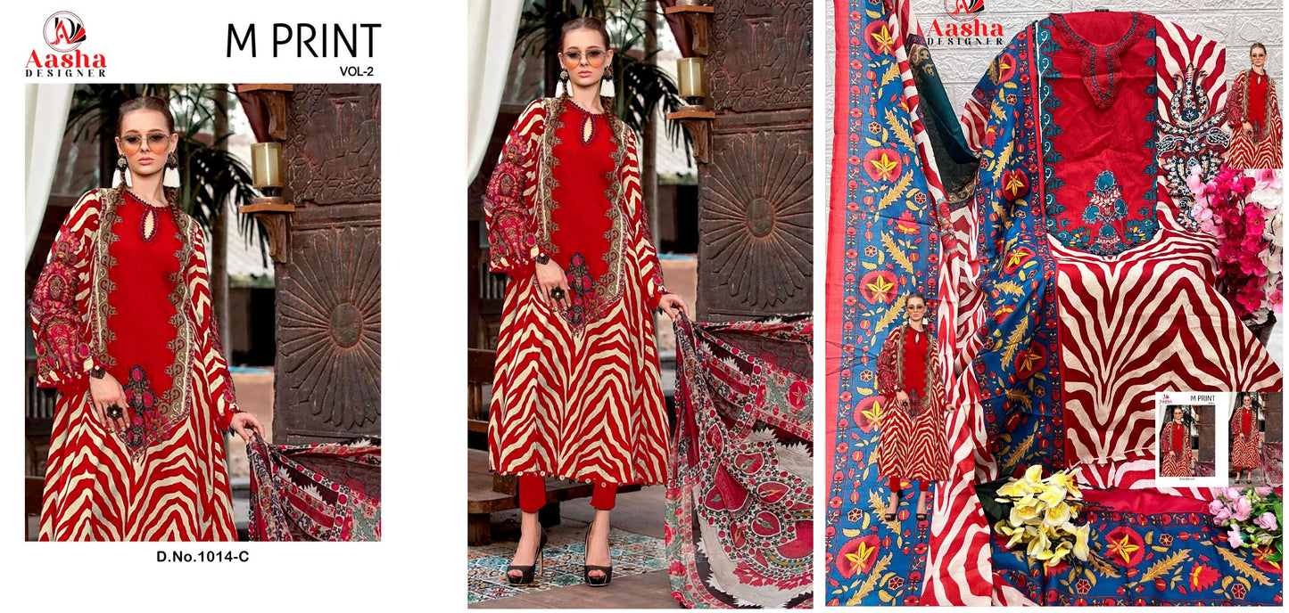 1014C Aasha Designer Pakistani Salwar Suits