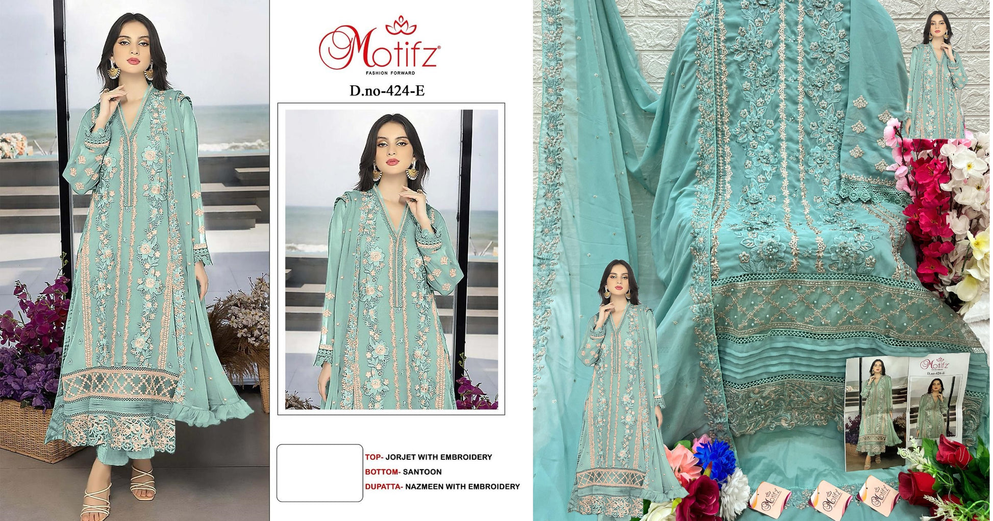 424E Motifz Pakistani Salwar Suits