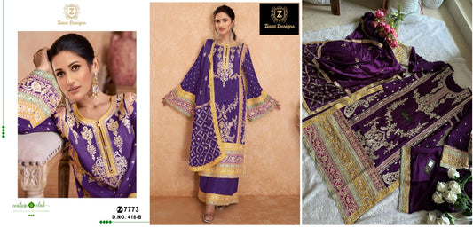 418B Ziaaz Designs Pakistani Readymade Suits