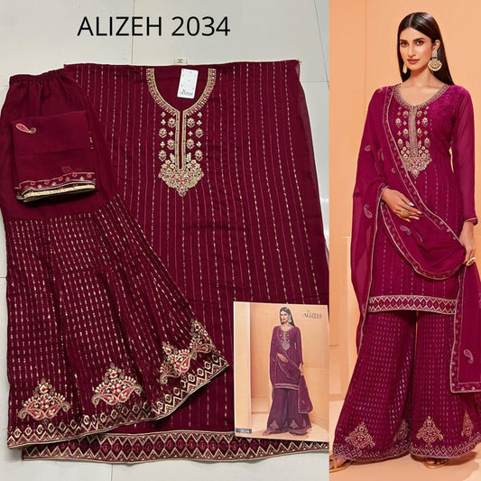 2034 Zaida Vol 8 Alizeh Unstitched Suits