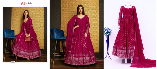 5004 Flory Vol 44 Shubhkala Gown Dupatta Set