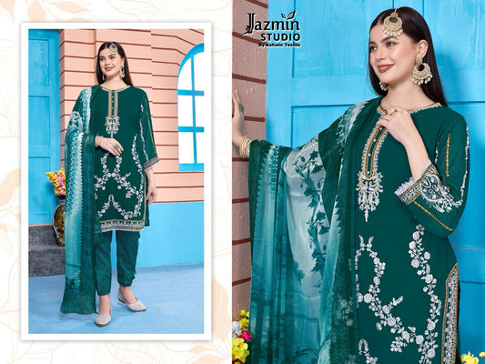 2-Valley Green Jazmin Studio Pakistani Readymade Suits