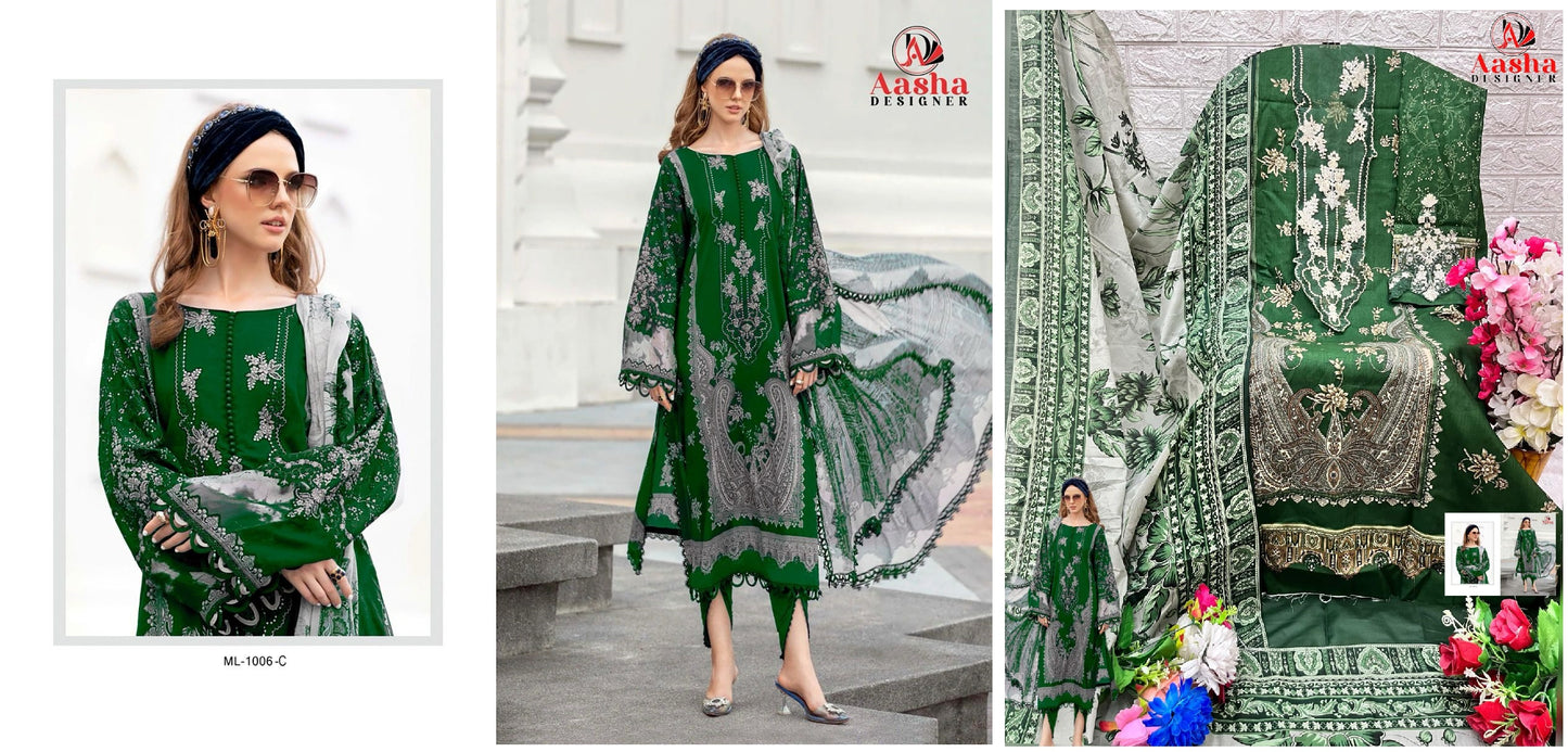 1006C Aasha Designer Pakistani Salwar Suits