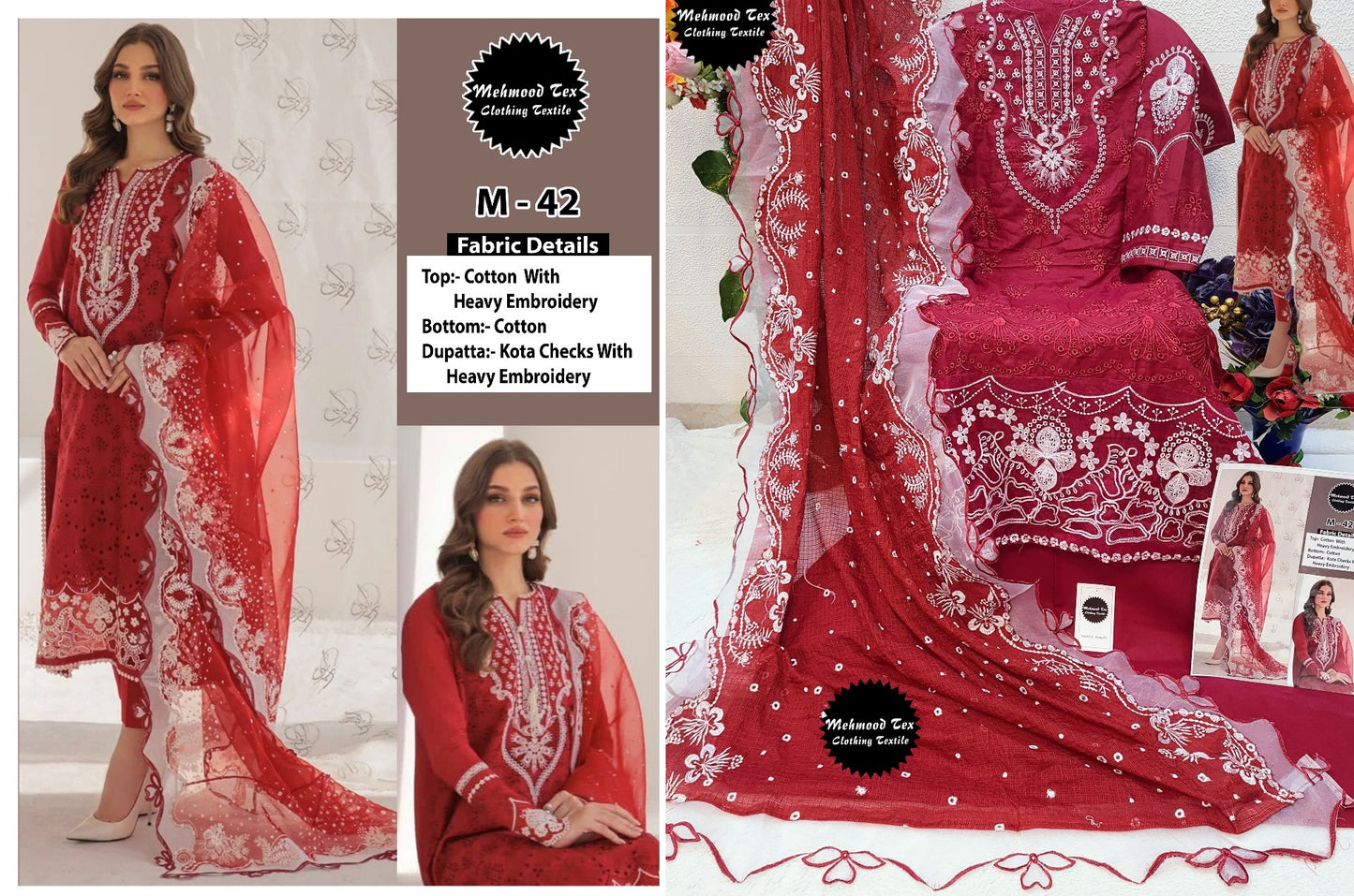M-42 Mehmood Tex Pakistani Salwar Suits