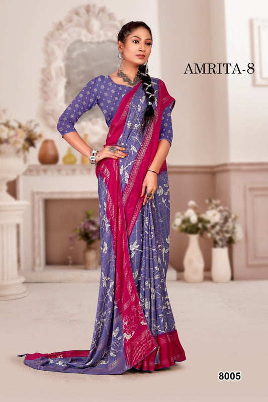 8005 Amrita Vol 8 Mahamani Creation Sarees