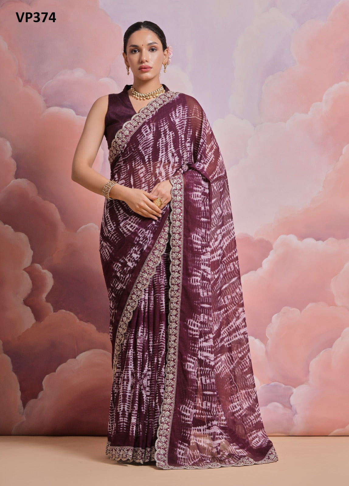Vp374 Amrut Fashion Berry Sarees