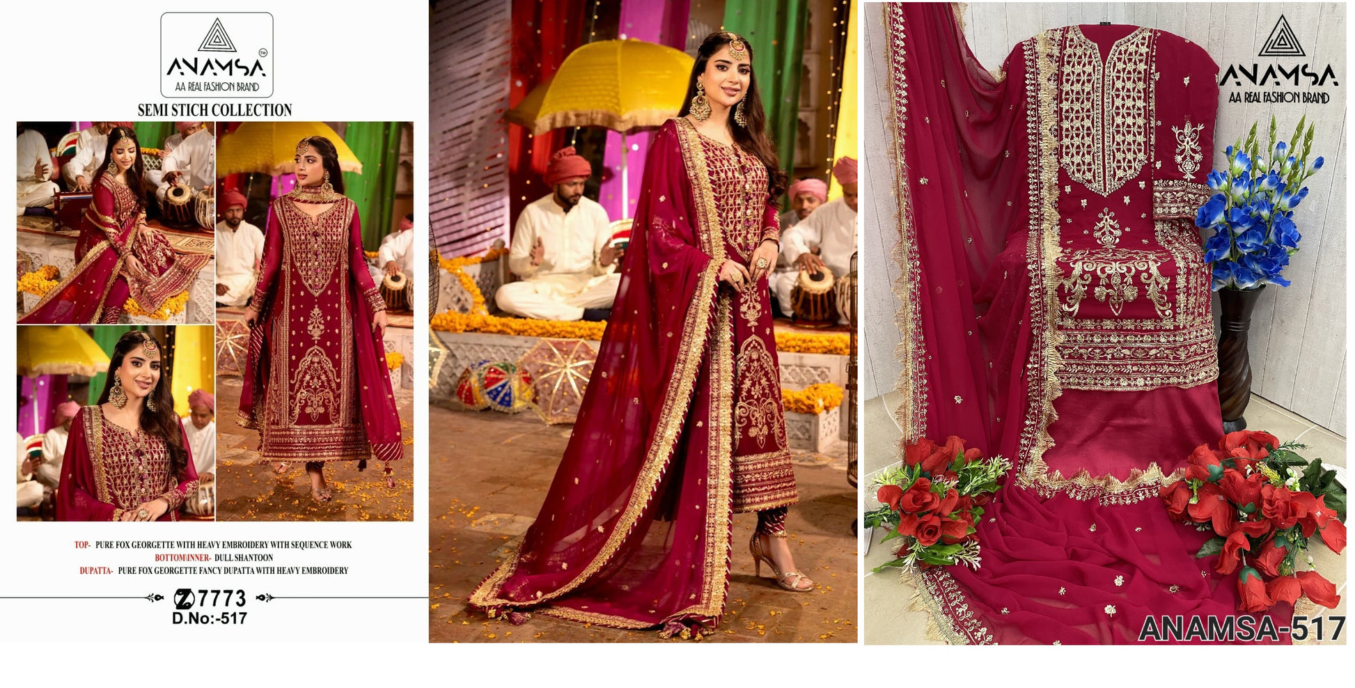 517 Anamsa Pakistani Salwar Suits