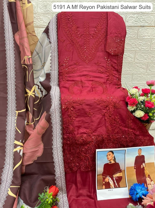 5191 E Mf Reyon Pakistani Salwar Suits