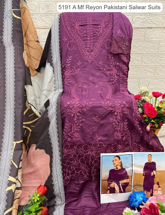 5191 G Mf Reyon Pakistani Salwar Suits