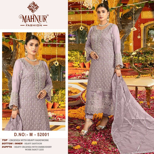 52001 Vol 52 Mahnur Neck Work Pakistani Salwar Suits