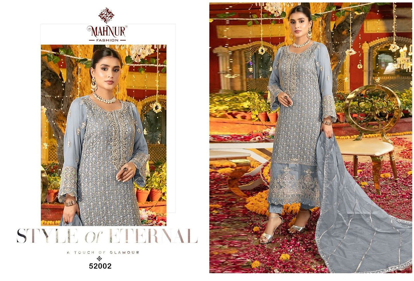 52002 Vol 52 Mahnur Neck Work Pakistani Salwar Suits