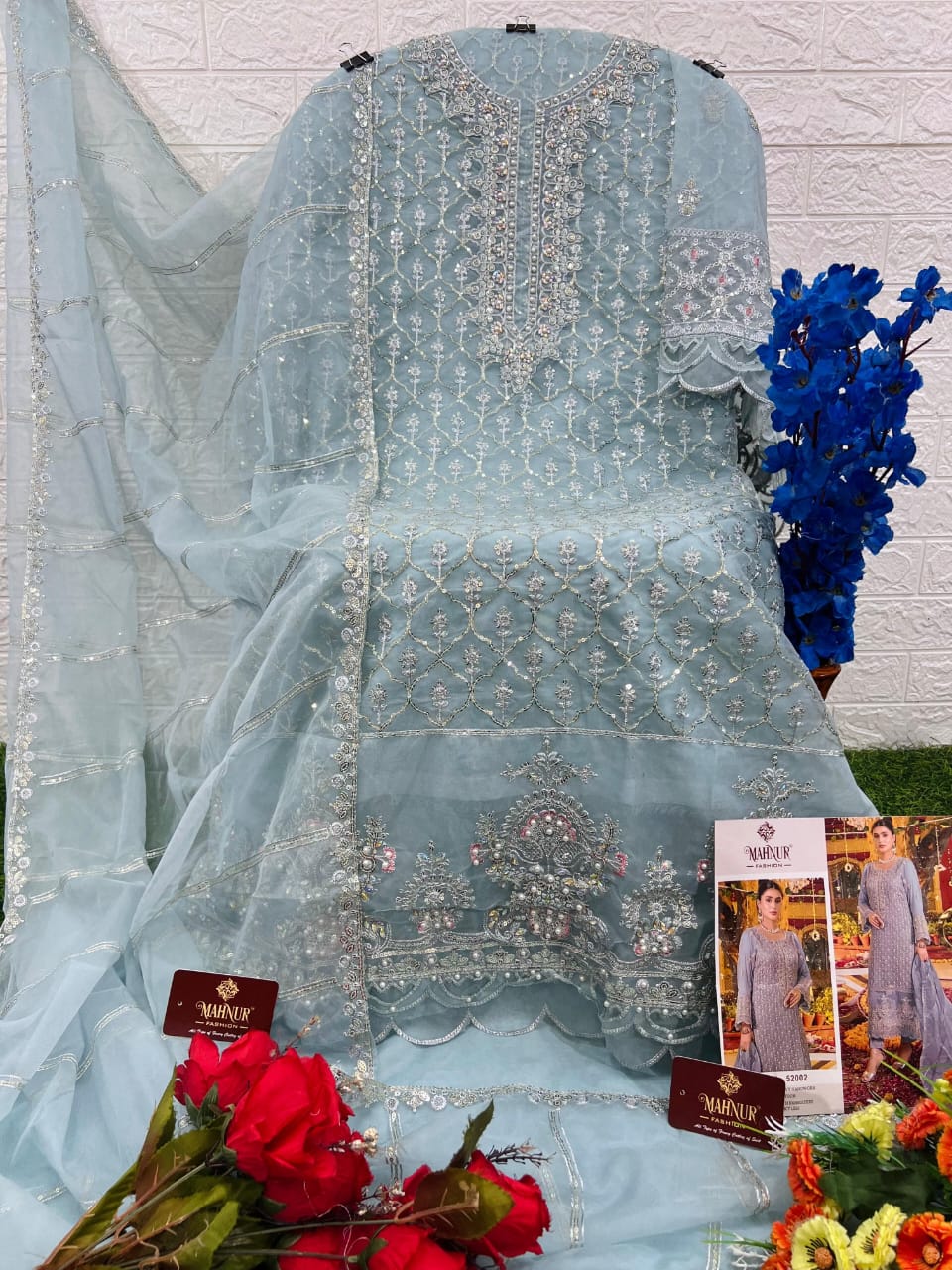 52002 Vol 52 Mahnur Neck Work Pakistani Salwar Suits